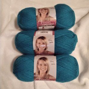 LION BRAND VANNA'S COMPLEMENT YARN BUNDLE  AQUA